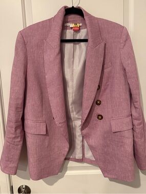 Veronica Beard Lilac Double-Breasted Blazer